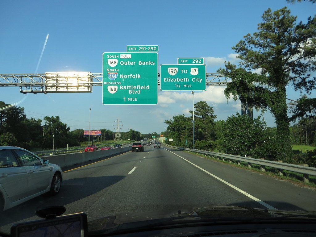 Approaching Terminus of Interstate 464, Chesapeake, Virginia